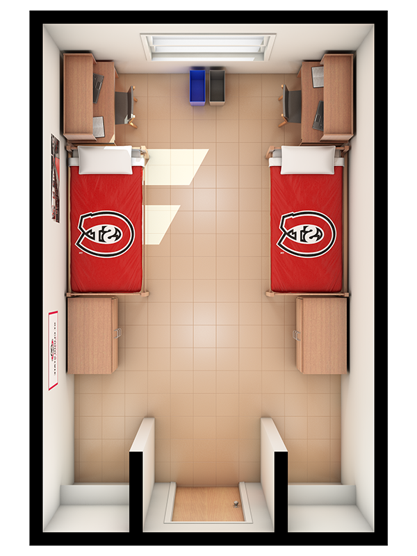 3D top view of Shoemaker room